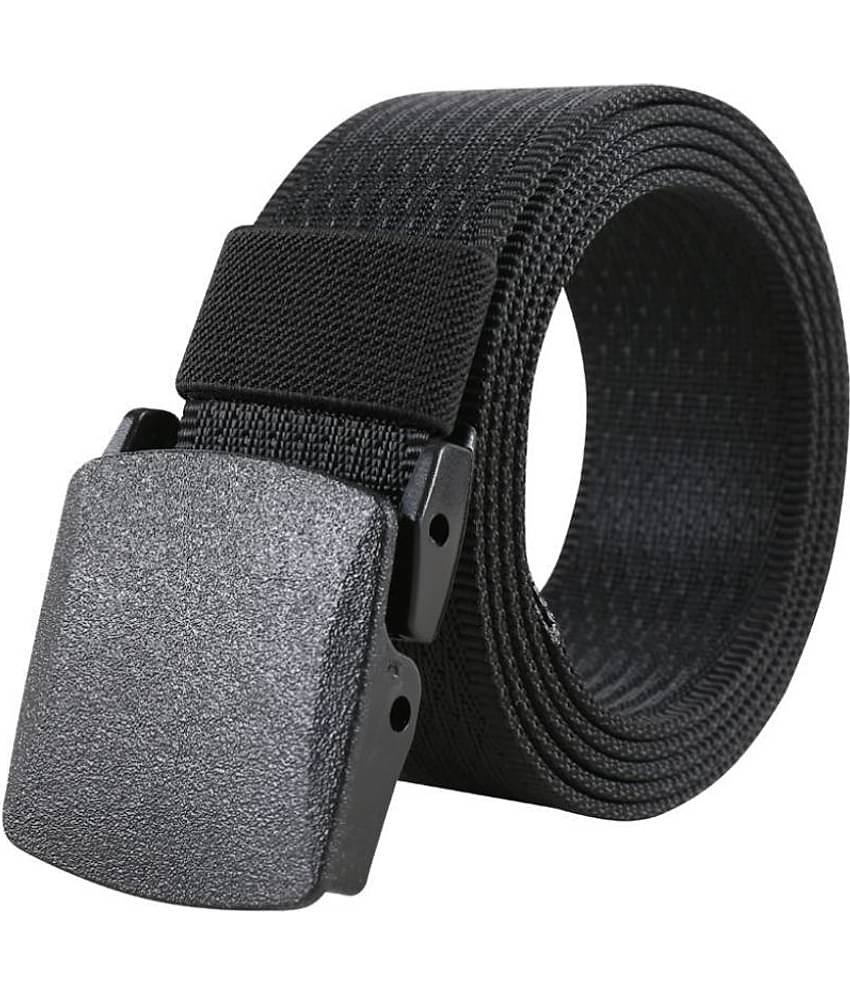 Edifier - Black Leather Men's Casual Belt ( Pack of 1 )