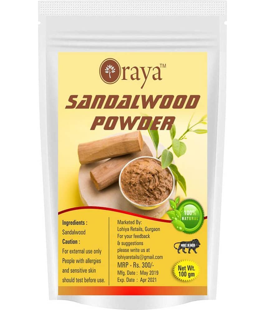 ORAYA 100% Natural White Sandalwood(Chandan) Powder Face Pack 100 gm