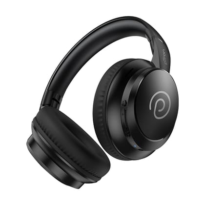 pTron Studio Evo 70hrs Playtime Wireless Over Ear Headphones with HD Mic, Low-Latency Game/Movie/Music Modes, Punchy Bass, BT5.3, Dual Device Pairing, Voice Assistant & Type-C Fast Charging (Black) Black / One Size