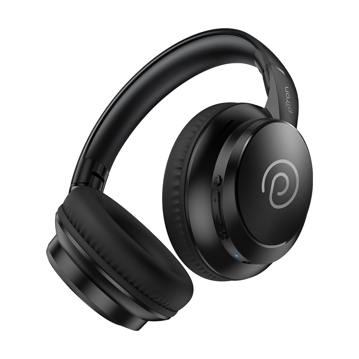 pTron Studio Evo 70hrs Playtime Wireless Over Ear Headphones with HD Mic, Low-Latency Game/Movie/Music Modes, Punchy Bass, BT5.3, Dual Device Pairing, Voice Assistant & Type-C Fast Charging (Black) pTron Studio Evo 70hrs Playtime Wireless Over Ear Headph