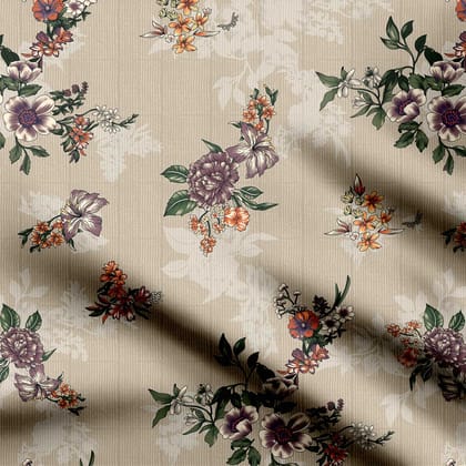 vintage effect pattern Print Fabric-Cotton