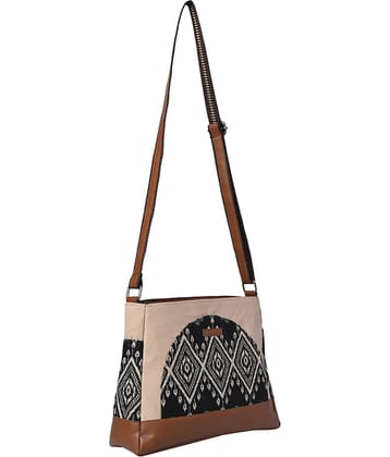 ENSAC Beige Cotton Sling Bag