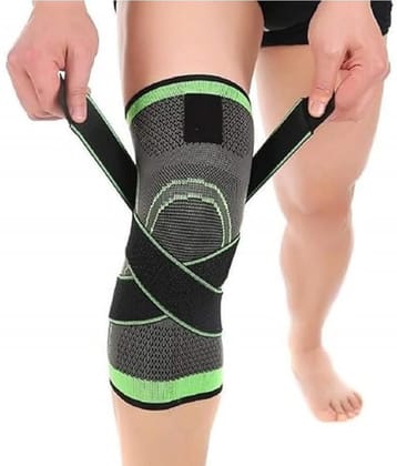 Compression support cap pain relief for men Gym Squats Cycling Running Exercise workout Sports leg sleeves women walking ACL Arthritis Injury Recovery, Pack of 1 - Green