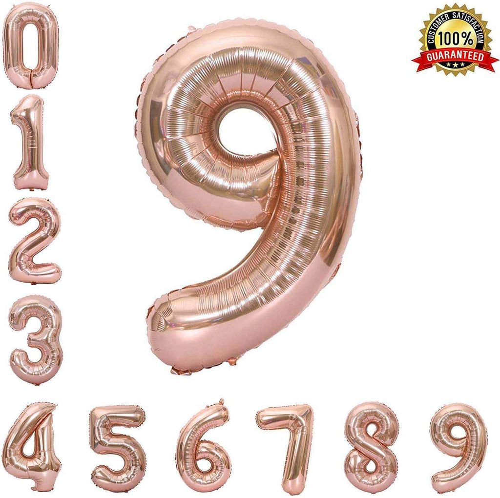 40 Numerical 9 Rose Gold Balloon - Party and Festive Needs | Buy online on ZillyBuy