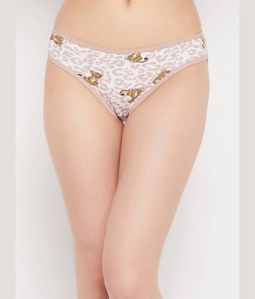 Clovia Cotton Printed Women's Bikini ( White )