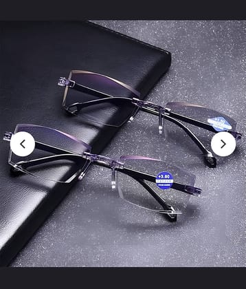 Hexxa Rectangle Rimless Reading Glasses