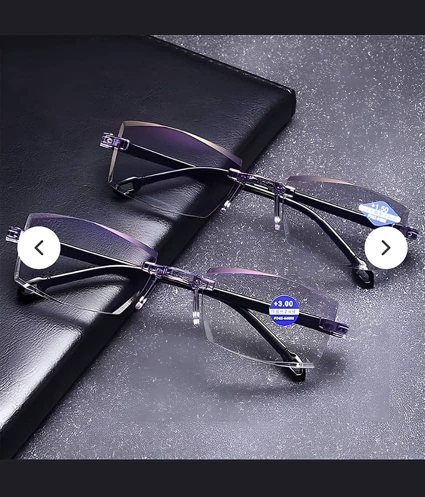 Hexxa Rectangle Rimless Reading Glasses