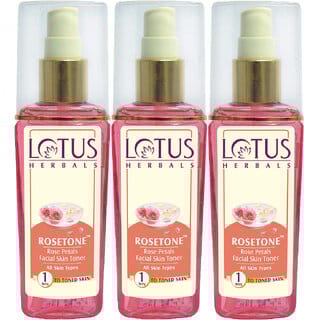 Lotus Herbals Rosetone Rose Petals Facial Skin Toner  For All Skin Types  100Ml  (Pack Of 3)