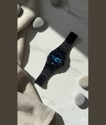 Abrexo Black Metal Digital Men's Watch