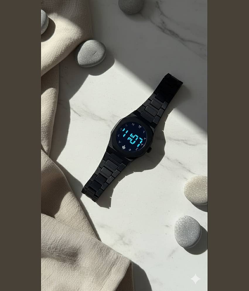 Abrexo Black Metal Digital Men's Watch