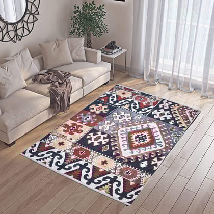 Vintage Printed Kilim Rug-4x6