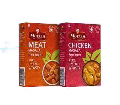 MOTABA Chicken Masala & Meat Masala Combo, 100 gm Each - Pack of 2