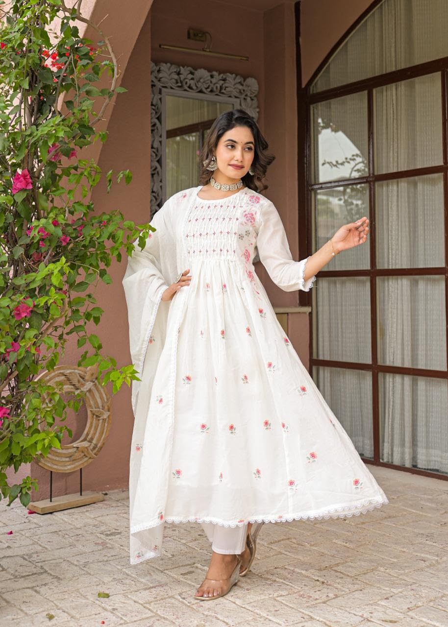 Stylish Women Kurta Pant Set with Dupatta | Soft Fabric Ethnic Suit Set for Office, Casual & Festive Look