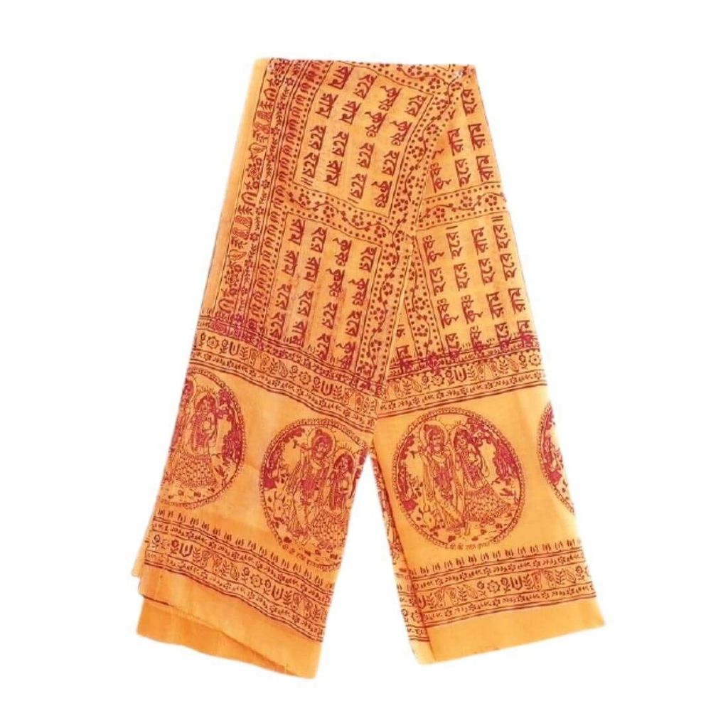 MAYAPURI Bhagwa Namavali/Namabali with Hare Krishna Hare Rama Print in Bengali - Pooja Needs | Buy online on ZillyBuy