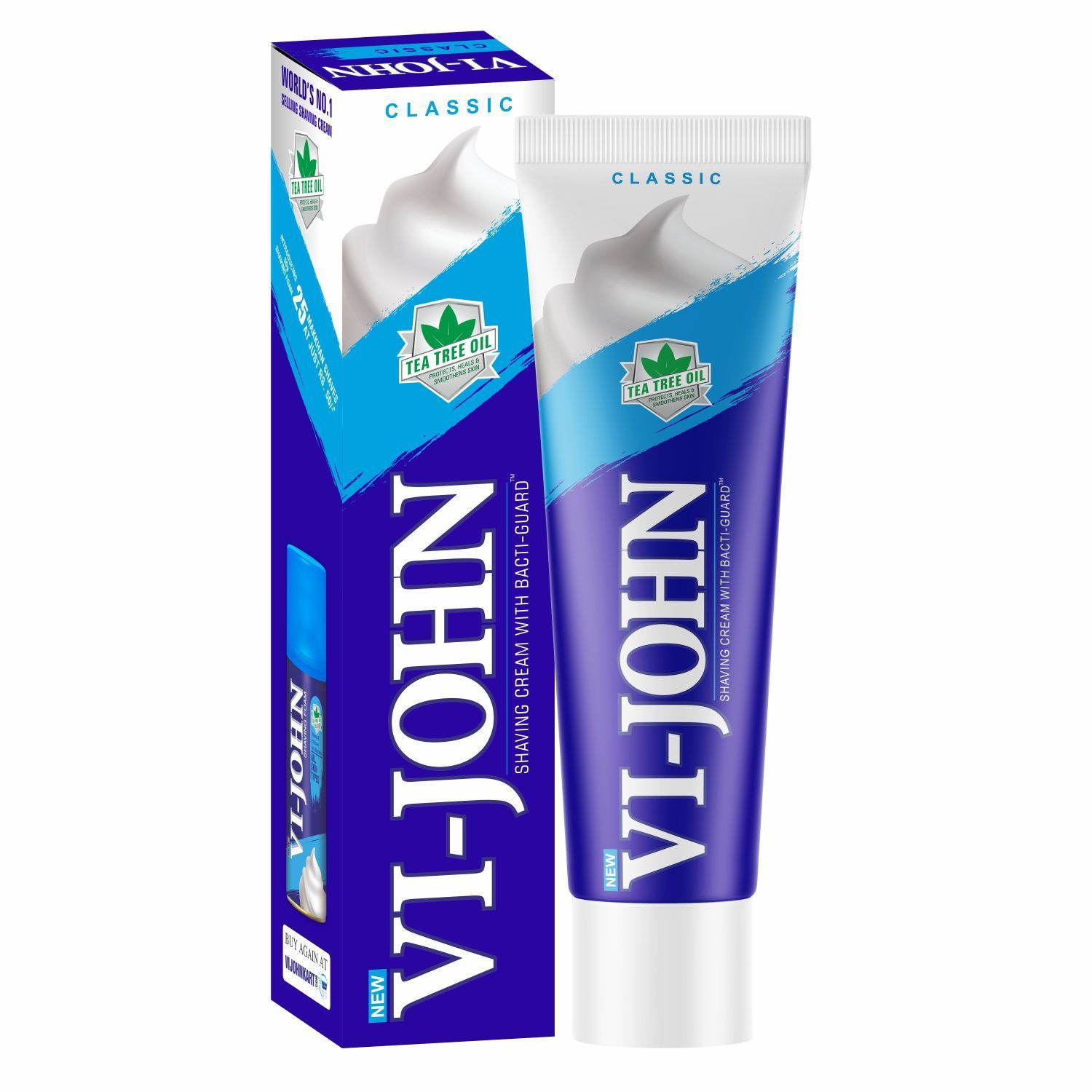 VI-JOHN Classic Shaving Cream 125gm (Pack of 12)