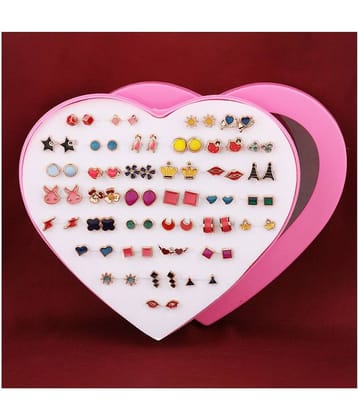 Silver Shine Multi colour  Set of 36 Earrings for Women