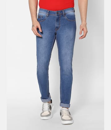 HJ 53 - Blue Cotton Blend Slim Fit Men's Jeans ( Pack of 1 )