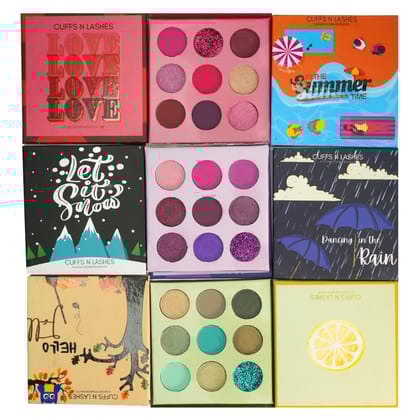 Cuffs N Lashes 9 Color Eyeshadow Palette-Dancing In The Rain