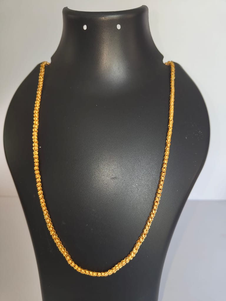 Gold Plated Traditional Indian Ball Chain Necklace for Women