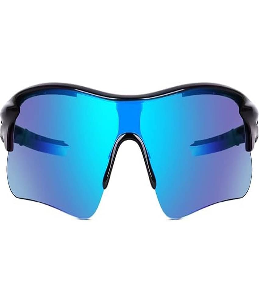 Bayberry Blue Rectangular Sunglasses ( Pack of 1 )