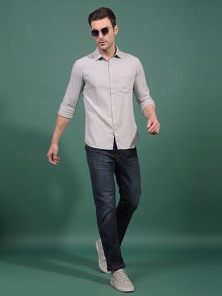Grey Knitted Shirt-S / Grey