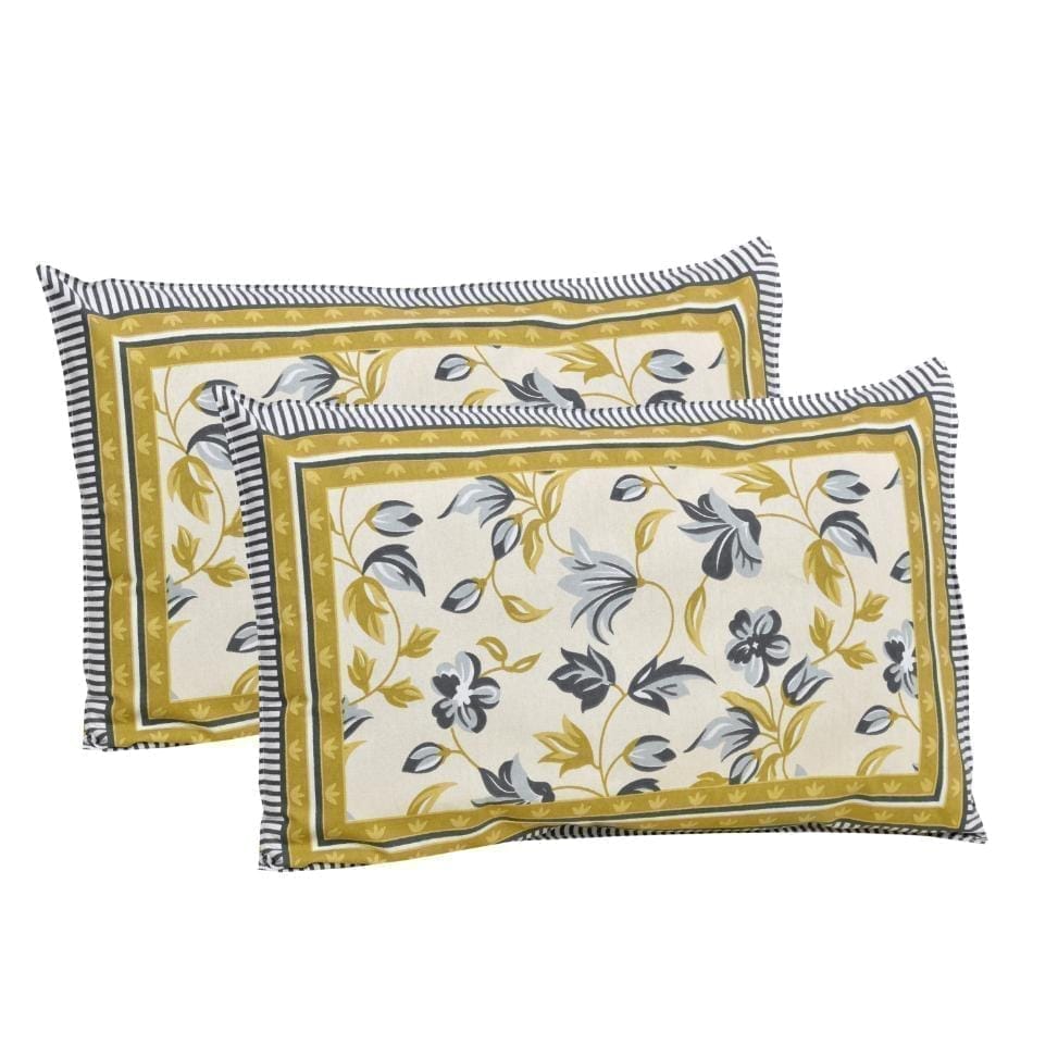 3001-Hometrade India-Standard King Size (90*108 Inches) Double Bedsheet With 2 Pillow Cover-RJ-14-Jaipur lining-3544