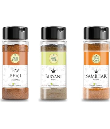 Agri Club Pav Bhaji Masala 100g, Biryani Masala 100g, Sambhar Masala 100g, (Pack of 3)
