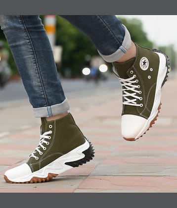 Magnolia Green Men's High Tops Shoes