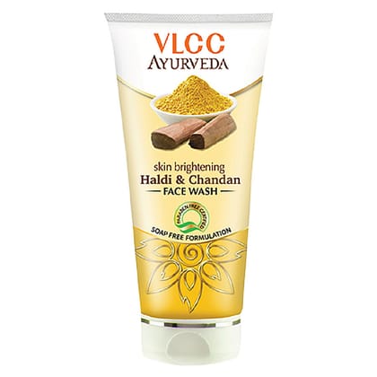 Vlcc Ayurveda Skin Brightening Face Wash - Haldi & Chandan, Paraben Free Certified & Soap Free Formulation, 100 Ml