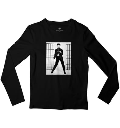 Elvis Full Sleeve T-shirt-38 - S / Black