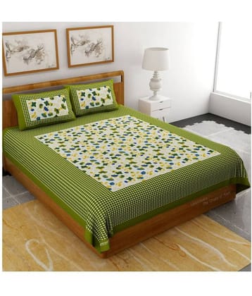 Bombay Spreads Cotton King Bedsheet ( Green )