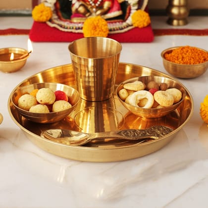 Brass Laddu Gopal Thali Set (ZMAS460 F)