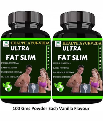 Health Ayurveda Ultra Fat Slim Vanilla Flavour Powder 200 Gm Pack of 2