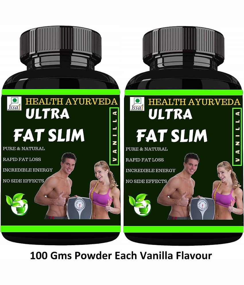 Health Ayurveda Ultra Fat Slim Vanilla Flavour Powder 200 Gm Pack of 2