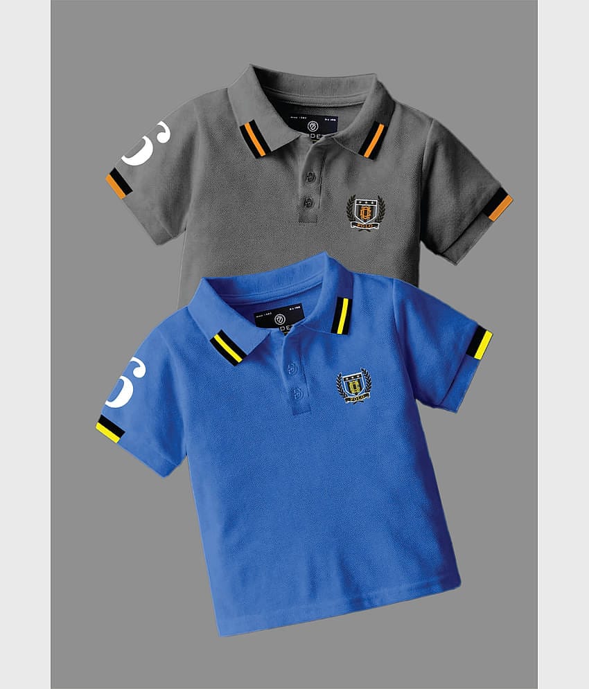 CODEZ Pack of 2 Boys Cotton Blend Polo T-Shirt ( Multicolor 4 )