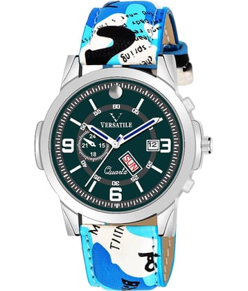 Versatile - Blue Leather Analog Men's Watch