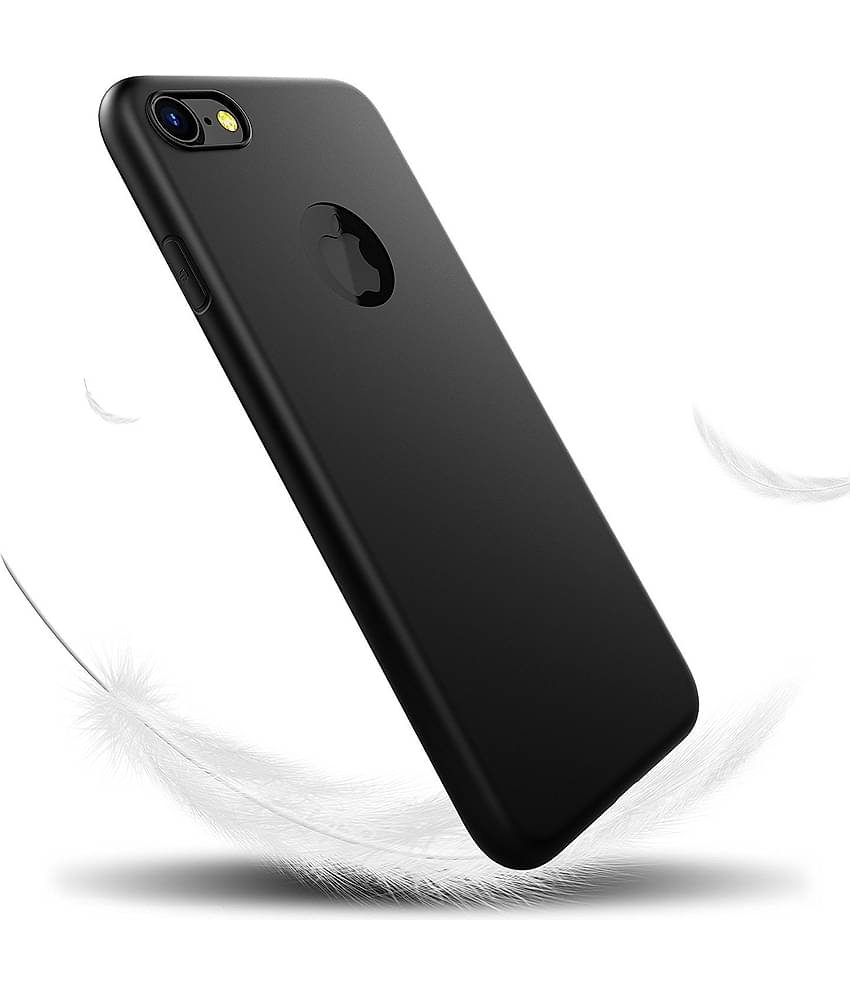 BEING STYLISH - Black Silicon Plain Cases Compatible For Apple iPhone 7 ( Pack of 1 )