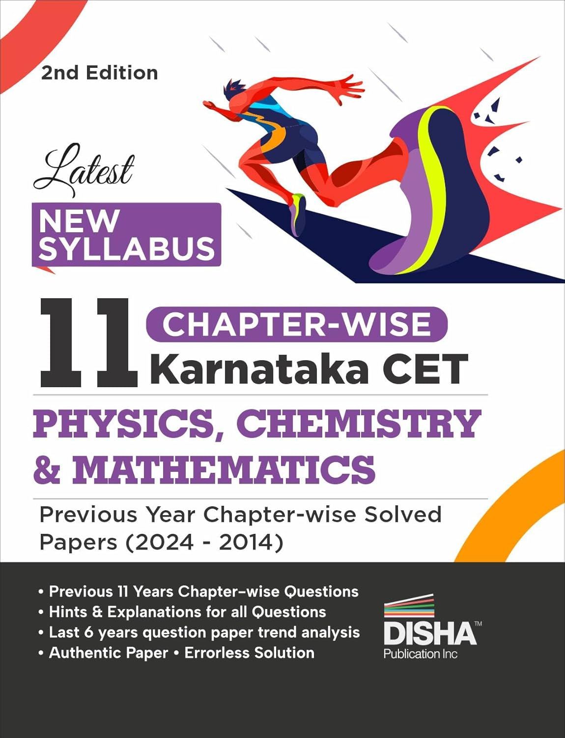 Latest New Syllabus 11 Chapter-wise Karnataka CET Physics, Chemistry & Mathematics Previous Year Solved Papers (2024 - 2014) 2nd Edition | KCET PYQs Question Bank | 2025 Engineering B.Tech/ BE & 