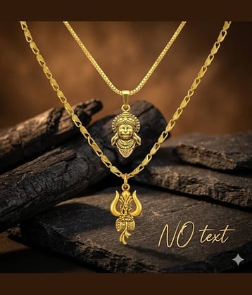 AKLINA Gold Religious Pendant Without Chain ( Pack of 2 )