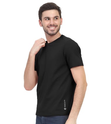 Freecultr Truly Classic Organic Men's Cotton T-Shirt | Solid Round Neck Half Sleeve | Plain Stylish t Shirts | Regular Fit | Casual T Shirt for Man  Pack of 1-Carbon Black