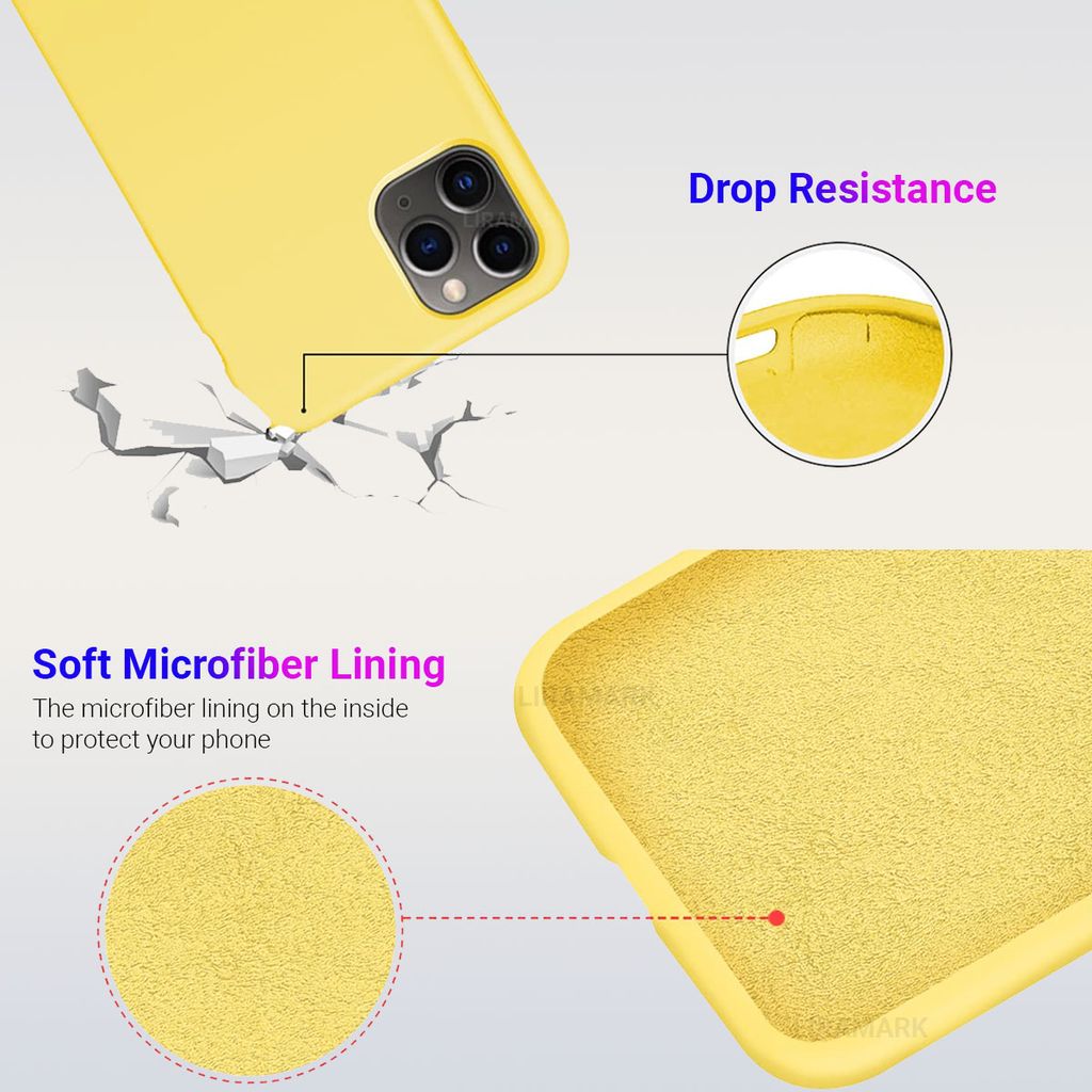 LIRAMARK Liquid Silicone Soft Back Cover Case for Apple iPhone 11 Pro Max