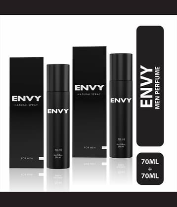Envy Natural Spray Perfume Premium & Long Lasting Eau de Parfum - For Men 70 ml, (Pack of 2)