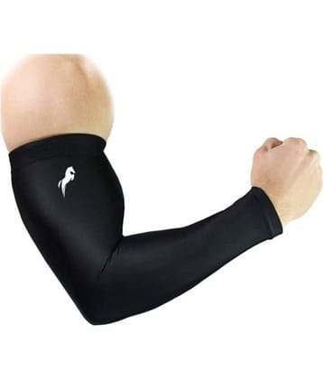 UV Protection Cooling Elbow Sleeves,Arm Sleeves for Men & Women. Perfect for Cycling, Driving, Running, Basketball, Football & Outdoor Activities - Black 1 Pair