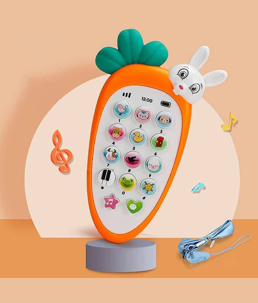 Rabbit Intelligent Baby Cell Phone Mobile Toy for Kids, Toddlers with Music, Ringtones, Lights (Multi Color)