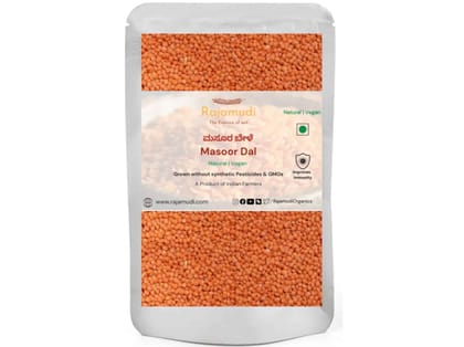Rajamudi Organics Masoor Pulse - 1 Kilogram