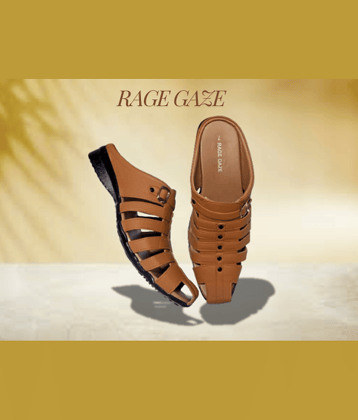 RAGE GAZE - Beige Men's Sandals