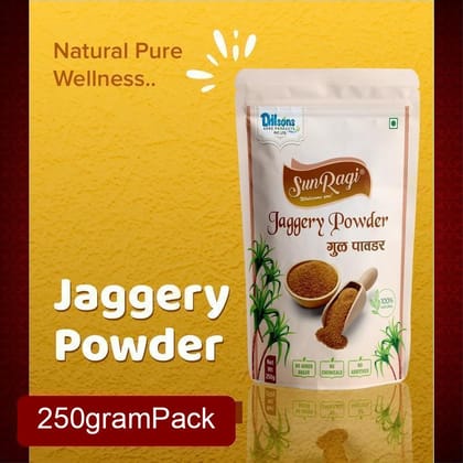 Sunragi Pure Jaggery Powder (250g) | Iron-Rich Natural Sweetener | Healthy Sugar Substitute