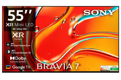 Sony 139 cm (55 inches) BRAVIA 7 4K Ultra HD AI Smart Mini LED Google TV K-55XR70 (Black) Sony 139 cm (55 inches) BRAVIA 7 4K Ultra HD AI Smart Mini LED Google TV K-55XR70 (Black) - Black / 55 inches Sony 139 cm (55 inches) BRAVIA 7 4K Ultra HD AI Smart Mini LED Google TV K-55XR70 (Black) Sony 139 cm (55 inches) BRAVIA 7 4K Ultra HD AI Smart Mini LED Google TV K-55XR70 (Black) - Black / 55 inches