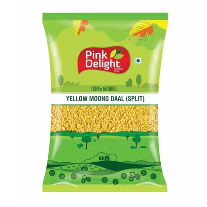 Pink Delight Premium Moong Yellow Dal Dry and Unpolished 500 g