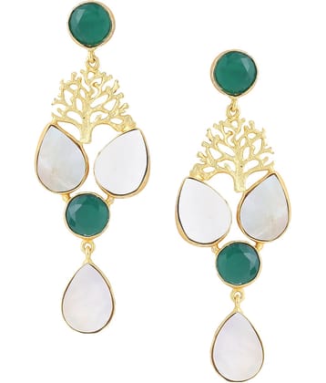VIRAASI - Gold Danglers Earrings ( Pack of 1 )